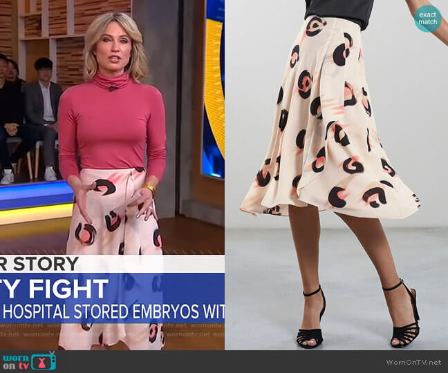 Marson Skirt by Reiss worn by Amy Robach on Good Morning America