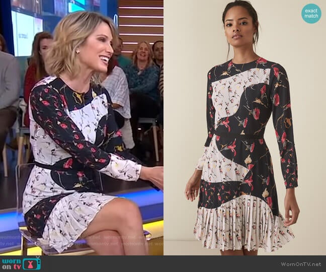 Mara Dress by Reiss worn by Amy Robach on Good Morning America