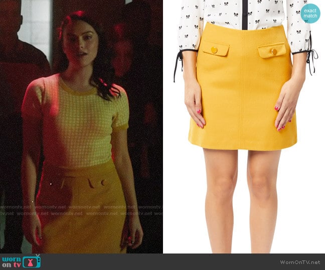 Review Collette Mini Skirt worn by Veronica Lodge (Camila Mendes) on Riverdale