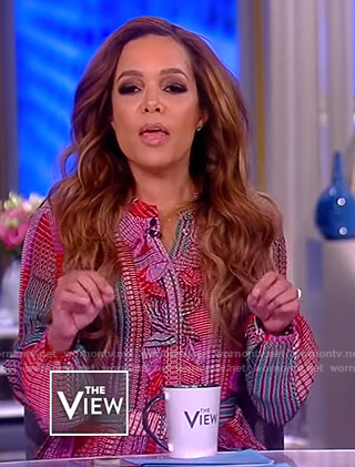 Sunny’s check ruffled dress on The View