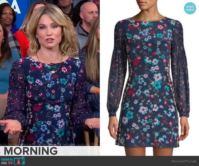 Isla Mini Dress by Saloni worn by Amy Robach on Good Morning America