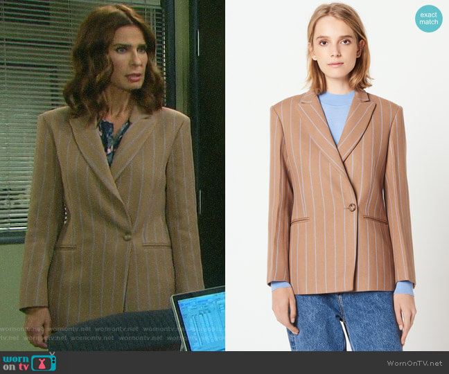 WornOnTV: Hope’s beige striped blazer on Days of our Lives | Kristian ...