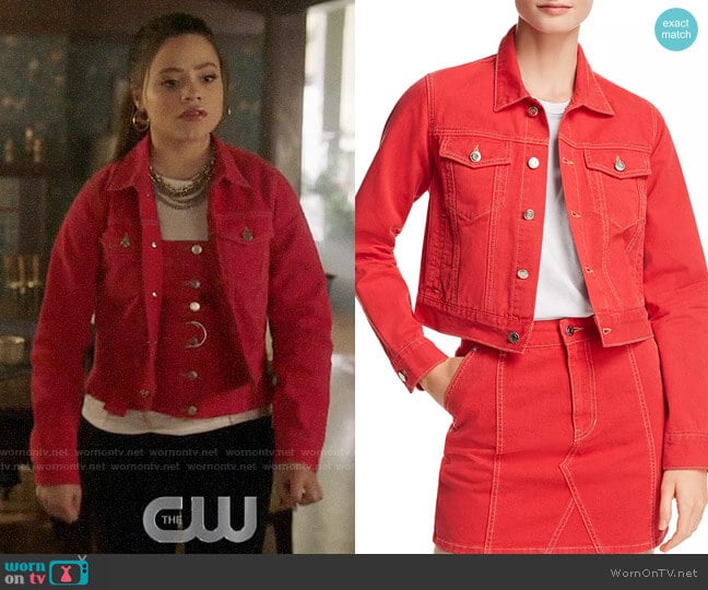 WornOnTV: Maggie’s red denim button front top and jacket on Charmed ...