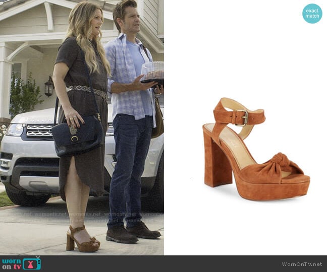 Sheila’s platform sandals on Santa Clarita Diet