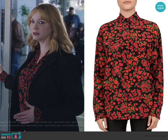 Camellia Blouse by The Kooples worn by Beth Boland (Christina Hendricks) on Good Girls