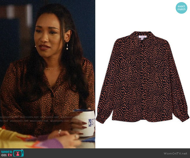 Topshop Animal Spot Shirt worn by Iris West (Candice Patton) on The Flash