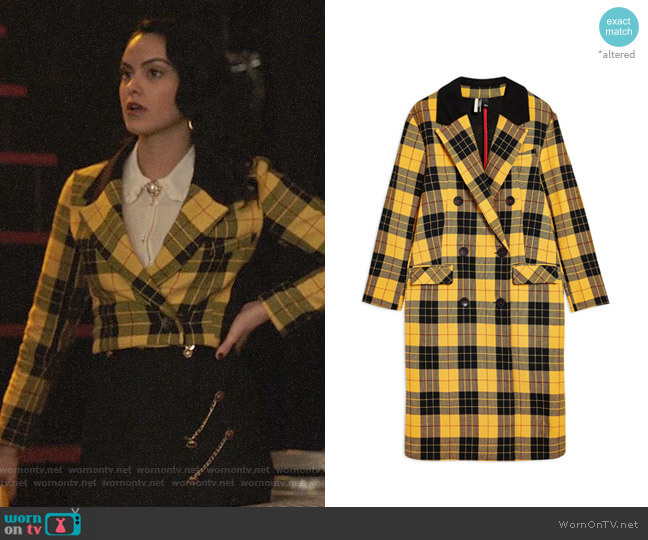 Topshop Ella Tartan Jacket worn by Veronica Lodge (Camila Mendes) on Riverdale