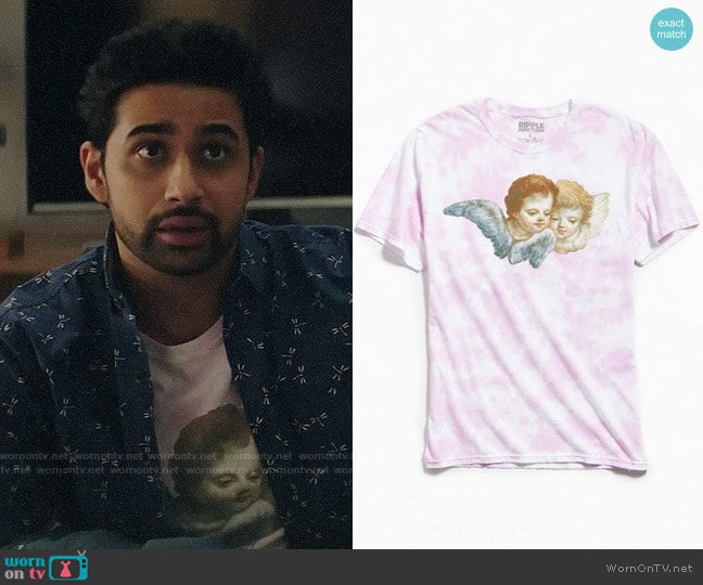 Urban Outfitters Cherub Tie-Dye Tee worn by Rakesh (Suraj Sharma) on God Friended Me