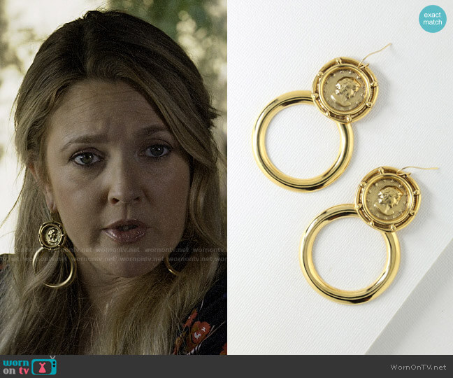 Vanessa Mooney The Gianni Earrings worn by Sheila Hammond (Drew Barrymore) on Santa Clarita Diet