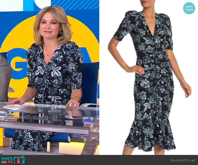 Kent Dress by Veronica Beard worn by Amy Robach on Good Morning America