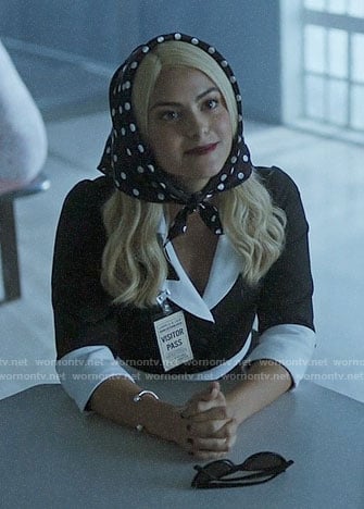 Veronica’s polka dot head scarf on Riverdale