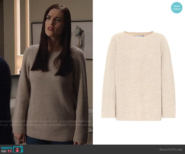 Vince Silk and Cashmere Sweater worn by Lena Luthor (Katie McGrath) on Supergirl