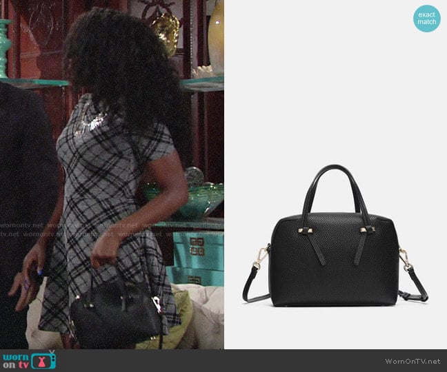 Zara Zippered Mini City Bag worn by Ana Hamilton (Loren Lott) on The Young and the Restless