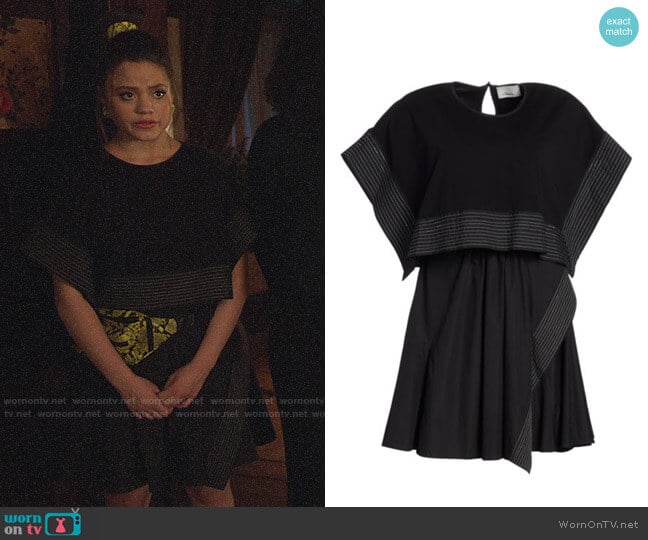 3.1 Phillip Lim Two-Piece Crop Top & Sleeveless Dress worn by Maggie Vera (Sarah Jeffery) on Charmed