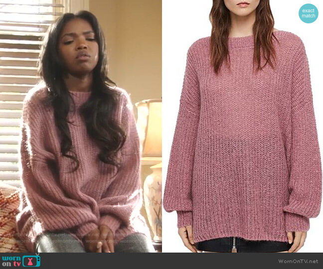 Renne Oversized Sweater by All Saints worn by Alexandra Crane (Ryan Destiny) on Star