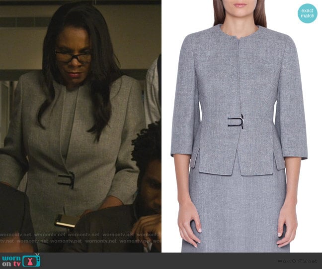 Anais Jacket by Akris worn by Liz Reddick-Lawrence (Audra McDonald) on The Good Fight