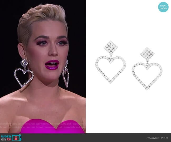 WornOnTV Katy’s pink heart detail gown on American Idol Katy Perry