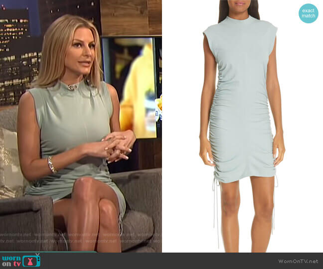 Tie Ruched Jersey Minidress by Alexanderwang.T worn by Morgan Stewart on E! News