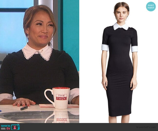 Delora Dress by Alice + Olivia worn by Carrie Inaba on The Talk