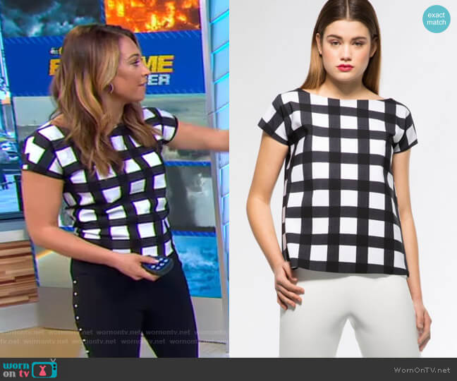 Annasofia Top by Chiara Boni La Petite Robe worn by Ginger Zee on Good Morning America