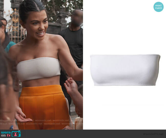 Balmain X H&M Bandeau by H&M worn by Kourtney Kardashian  on Keeping Up with the Kardashians