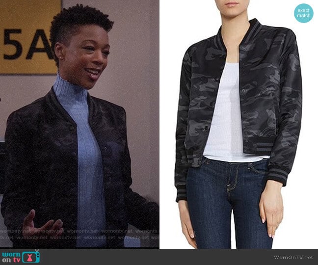 Bridge Agent Camo Bomber Jacket by Bailey 44 Samira Wiley on Will and Grace