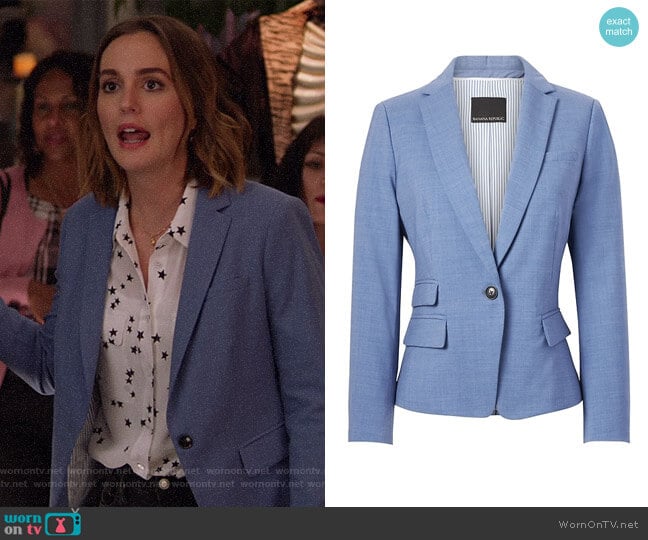 WornOnTV: Angie’s white star print blouse on Single Parents | Leighton ...