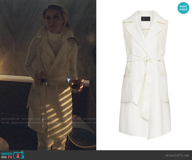 Bcbgmaxazria Camilla Long Wrap Vest worn by Charity (Virginia Williams) on Charmed