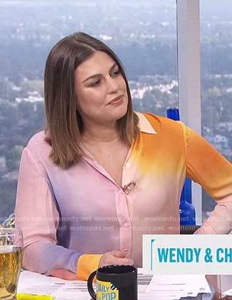 Carissa’s pink ombre blouse on E! News Daily Pop