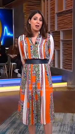 Cecilia’s mixed print dress on Good Morning America