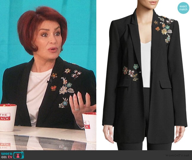 Venus Blazer by Cinq a Sept worn by Sharon Osbourne on The Talk