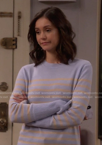Clem's blue striped sweater on Fam