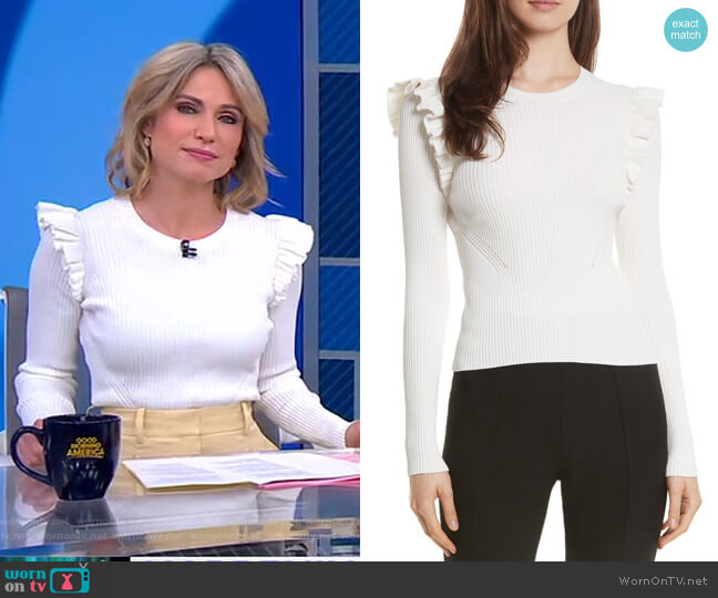 Sloann Sweater by Cinq a Sept worn by Amy Robach on Good Morning America