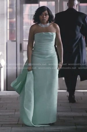 Cookie’s pastel green strapless gown on Empire