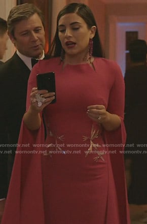 Cristal’s pink slit gown on Dynasty