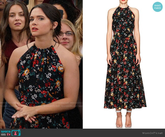 Derek Lam Floral Silk Maxi Dress worn by Jane Sloan (Katie Stevens) on The Bold Type