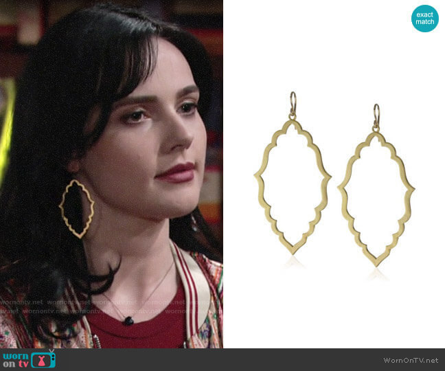 Dogeared Moroccan Hoop Earrings worn by Tessa Porter (Cait Fairbanks) on The Young and the Restless