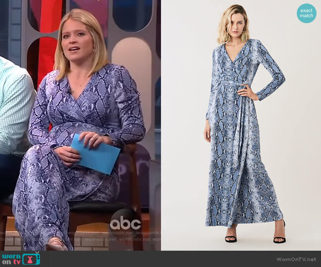 Julian Dress by Diane von Furstenberg worn by Sara Haines on Good Morning America