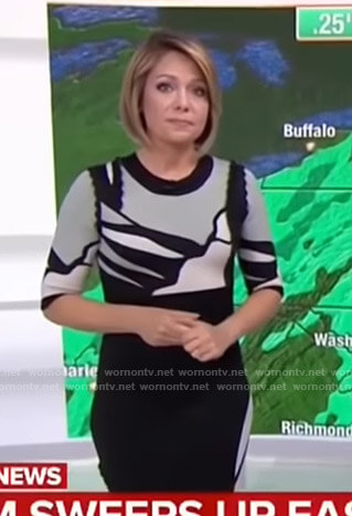 Dylan's contrast knit dress on Today