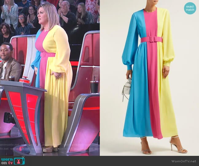 Bernadette Dress by Emilia Wickstead worn by Kelly Clarkson on The Voice