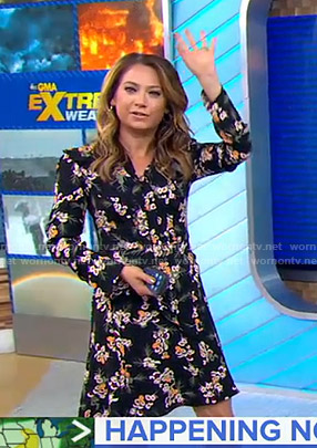 Ginger’s black floral dress on Good Morning America