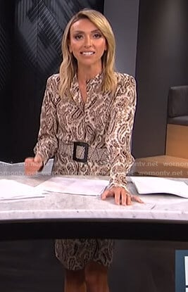 Giuliana's paisley print shirtdress on E! News