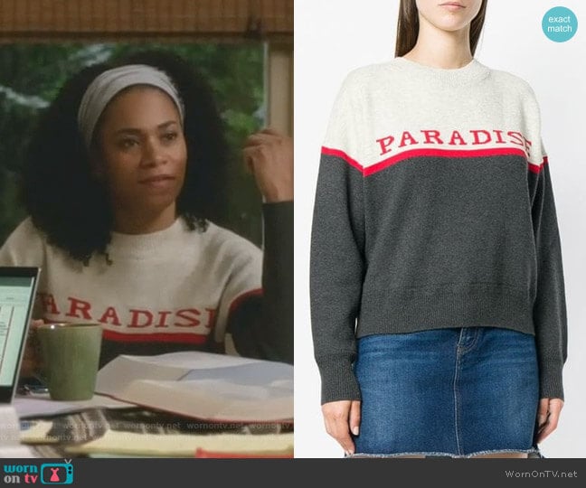 Paradise sweater by Isabel Marant Étoile worn by Maggie Pierce (Kelly McCreary) on Greys Anatomy