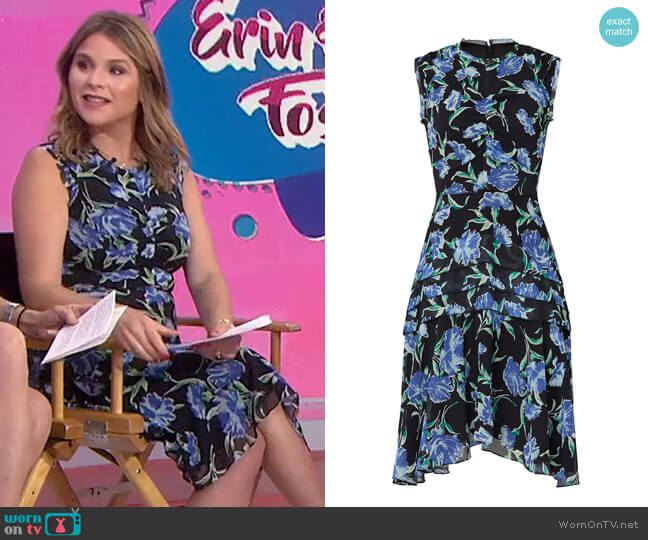 Printed Fit and Flare Day Dress by Jason Wu worn by Jenna Bush Hager on Today