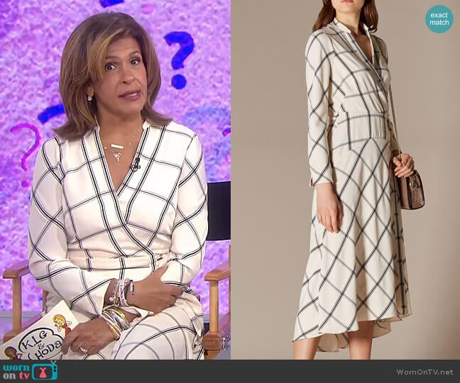 Check Shirt Midi Dress by Karen Millen worn by Hoda Kotb on Today