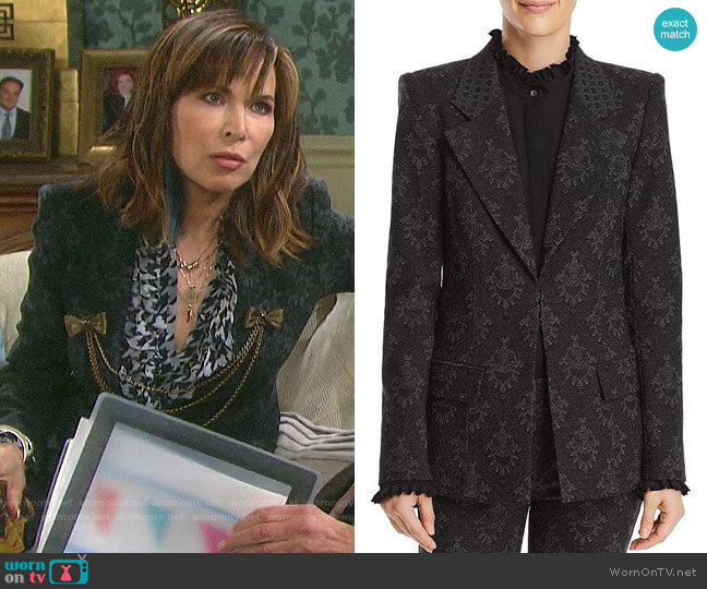 Kobi Halperin Porsha Printed Blazer worn by Kate Roberts (Lauren Koslow) on Days of our Lives