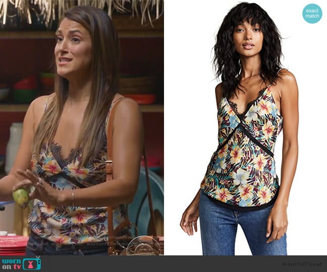 Hibiscus Cami by Le Superbe worn by Colleen Brandon-Ortega (Angelique Cabral) on Life in Pieces