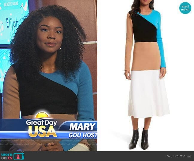 Long-Sleeve Dress by Diane von Furstenberg worn by Mary Jane Paul (Gabrielle Union) on Being Mary Jane