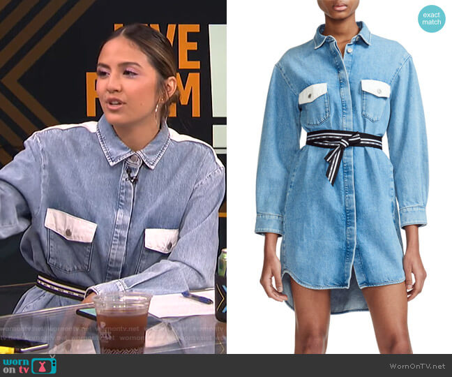 Relmi Shirtdress by Maje worn by Erin Lim on E! News