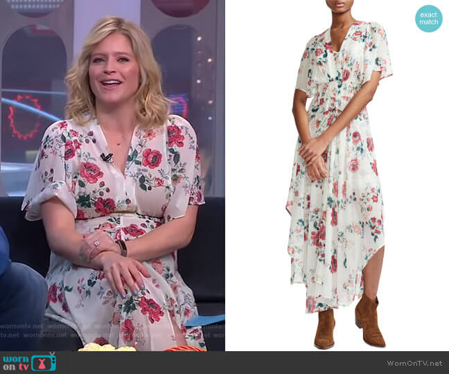 Rachelle Dress by Maje worn by Sara Haines on Good Morning America